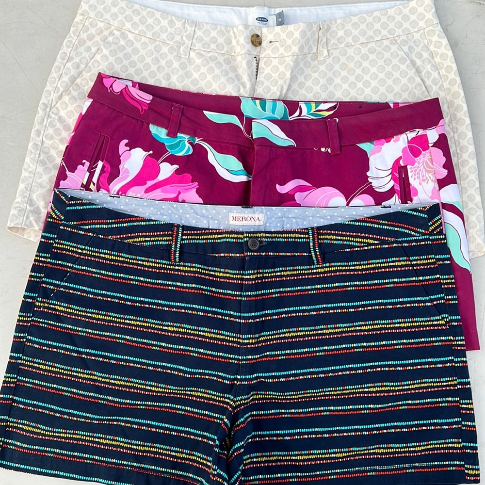 3 pairs ladies chino style shorts